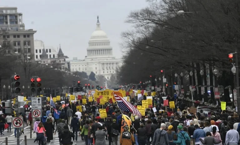 Mass protest by Americans against American attack on Iran