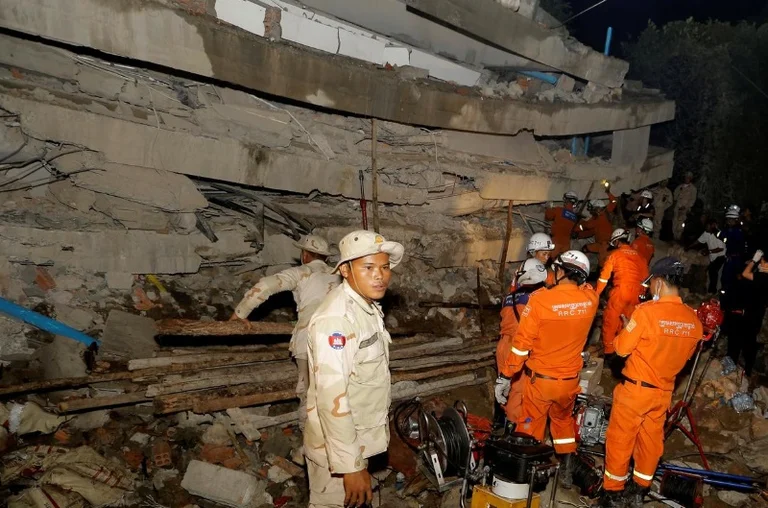 The number of victims from Cambodia's collapsed building goes to 36