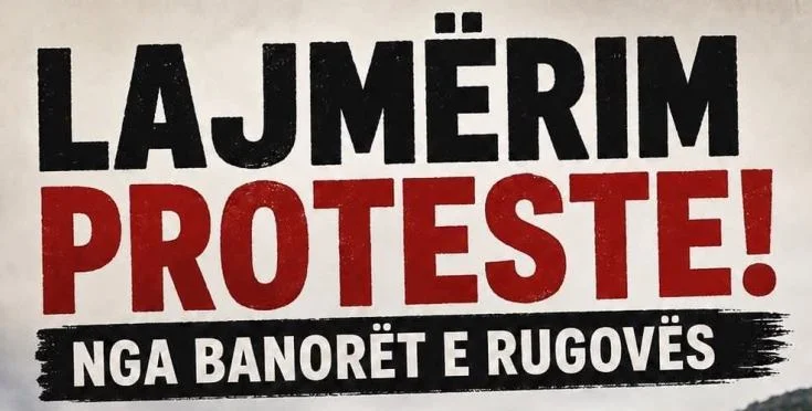 Discorso di costruzione domani protesta residenti Rugova