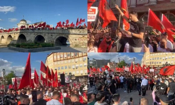 La protesta a Skopje, els estudiants demanen a la dimissió del ministre de justícia que s'oposen a l'investigació albanès