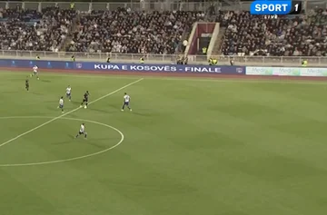 Berisha oznacza "szalony" cel od 50m do finału Pucharu Kosowa