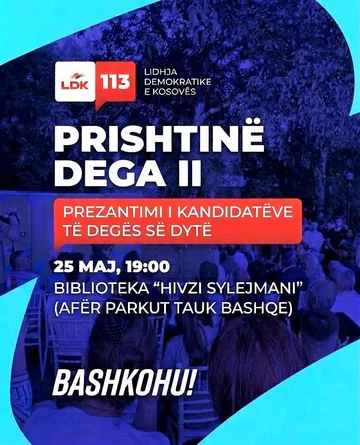 Dega e Dytë e LDK-së “Qyteti i Vjetër” mban takimin e parë promovues – prezantohet edhe kandidati Fitim Havolli me numër 104