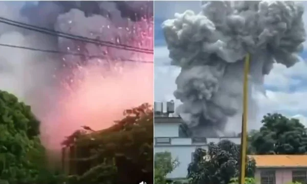 At least 55 killed, images of the explosion of an explosives depot in Myanmar