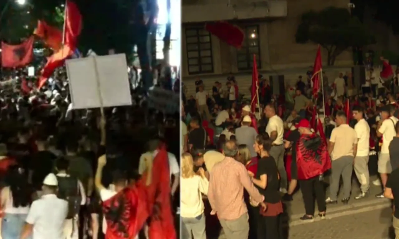 Protestuesit në Tiranë  sfidojnë  orët  i japin   afat   Ramës që gjatë ditës së nesërme të jap dorëheqje