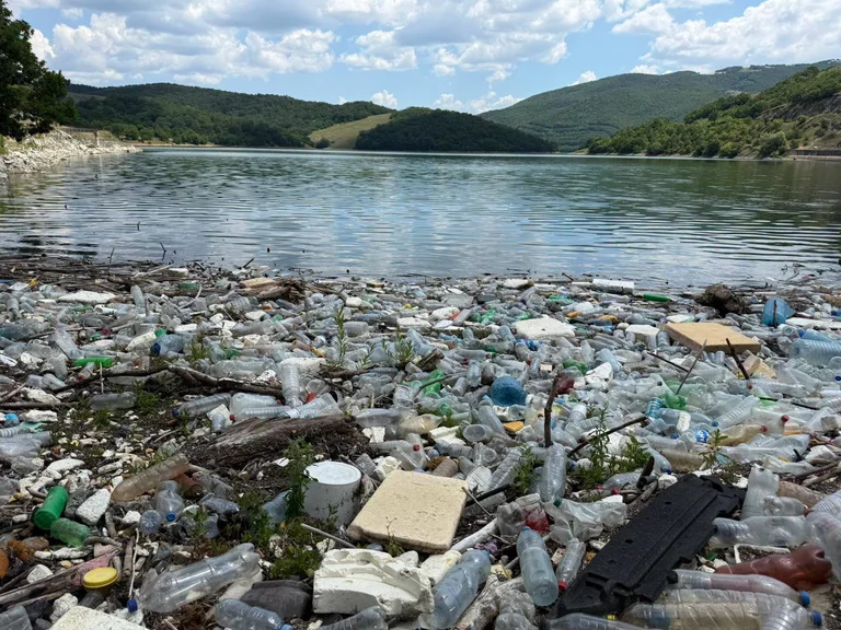 Disturbing view by Badoci, pollution threatens one of Kosovo's main water sources