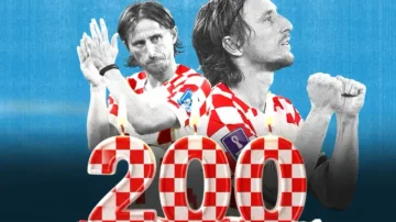 Modric raggiunge le storiche 200 partite con la Croazia