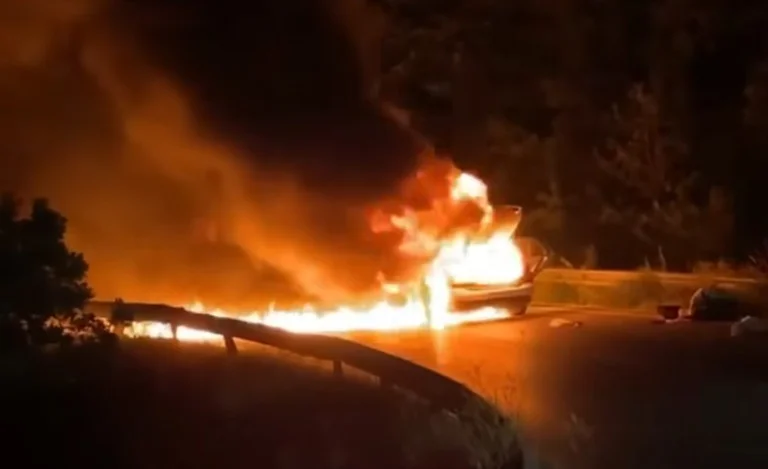 Burn a car in the Duke of Suhareka (VIDEO)