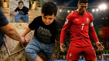 Video që bëri të qajë planeti: Babai përdori një tabelë taktike për t'ia përcjellë golin e Ronaldos djalit të tij të verbër
