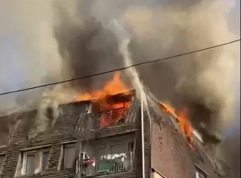 Fire included in Pristina building