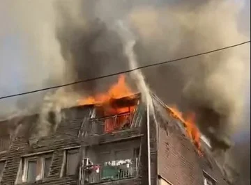 Fire included in Pristina building