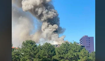 Three people accepted postfire medical treatment that swept through Pristina building