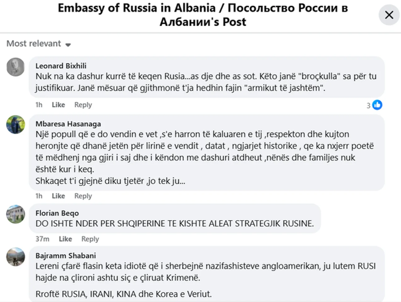 A kanë lujtë mendsh shqiptarët  Ftojnë rusët ta çlirojnë Shqipërinë siç e  çliruan  Krimenë
