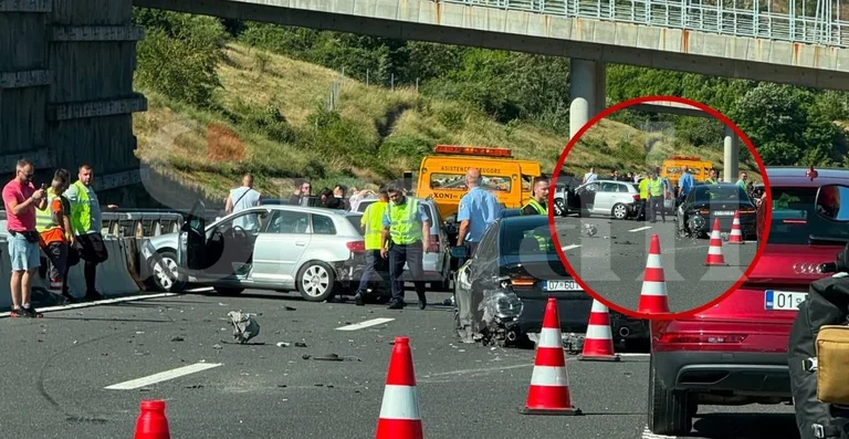 Eight people injured in the accident between six vehicles near the point in Morina