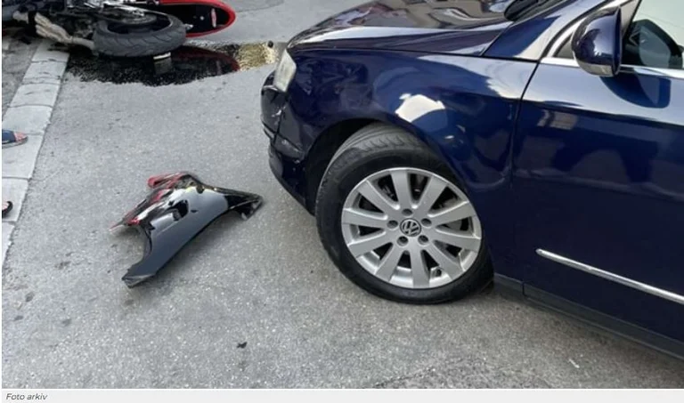 An accident in Pec, a motorcyclist gets hurt, the police gives details
