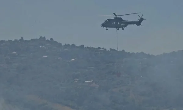 Air interference to extinguish fires in Fier