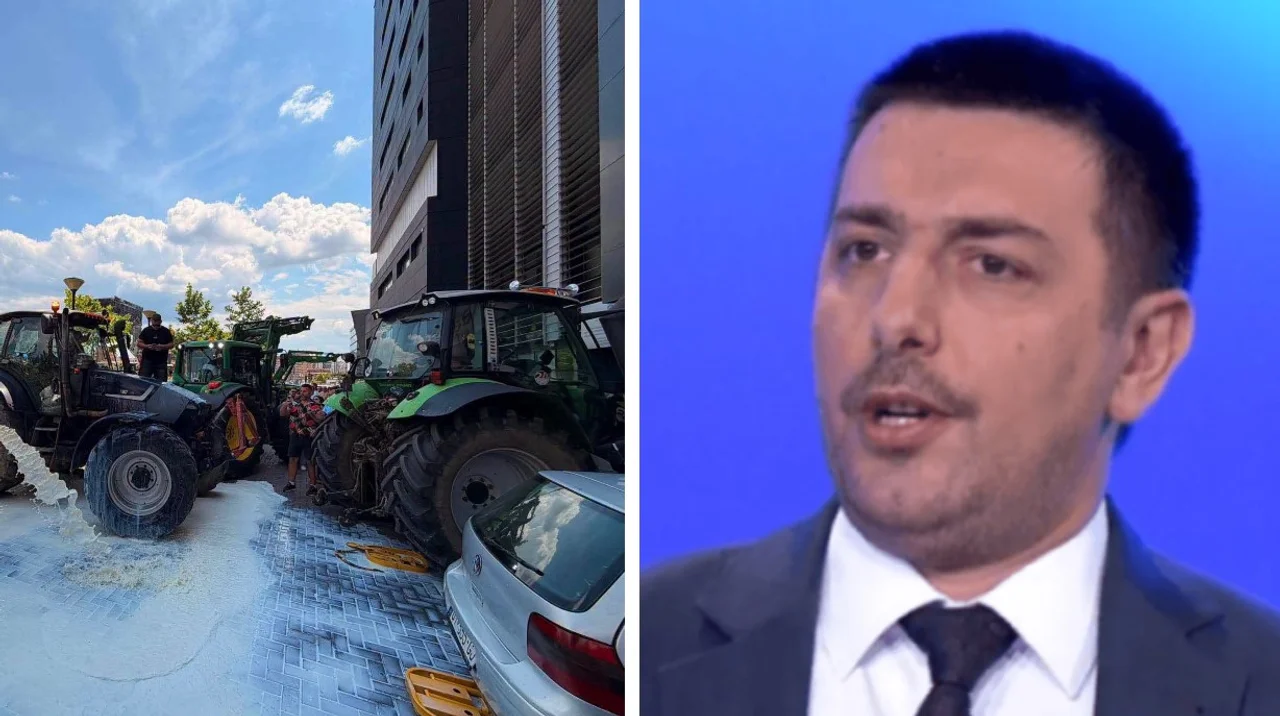  Vetne Mujën a është qumësht a vaj pallme   Syla reagon pas protestës së fermerëve pranë objektit të Ministrisë së Bujqësisë