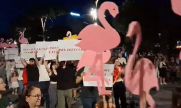 38 ° Giorno di protesta a Tirana, i manifestanti si posizionano davanti al primo ministro: Remain United