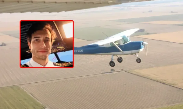 So cosa devi fare, il pilota lascia lo studente in volo da solo, si uccide saltando fuori dall'aereo.
