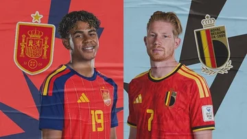 Spain Belgium, official formations