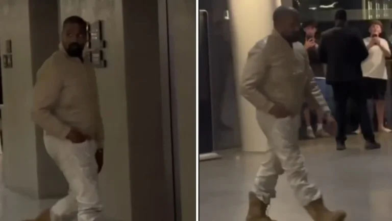 Habillé en veste et détendu, Canye West arrive à Tirana pour le concert géant