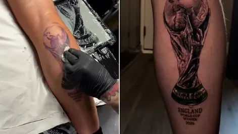 I pronounced England champion with a tattoo, but Argentina ruined the fan's dream.