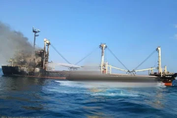nave di grano turco colpito sul Mar Nero, riferito perdite sull'equipaggio