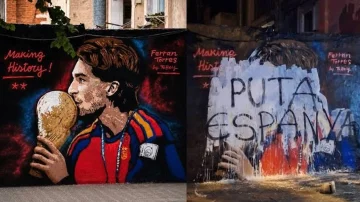 Es passiert auch, dass die Ferran Torrez Mauer nur wenige Stunden nach ihrer Umsetzung in Barcelona zerstört wird.
