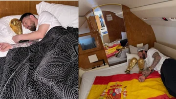 Ramos ‘thumbon’ Messin, rikrijon fotografinë me Kupën e Botës në shtrat