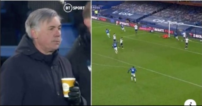 Reagimi brilant i Carlo Ancelottit kur Evertoni shënoi për epërsinë 5-4 kundër Tottenhamit mbrëmë