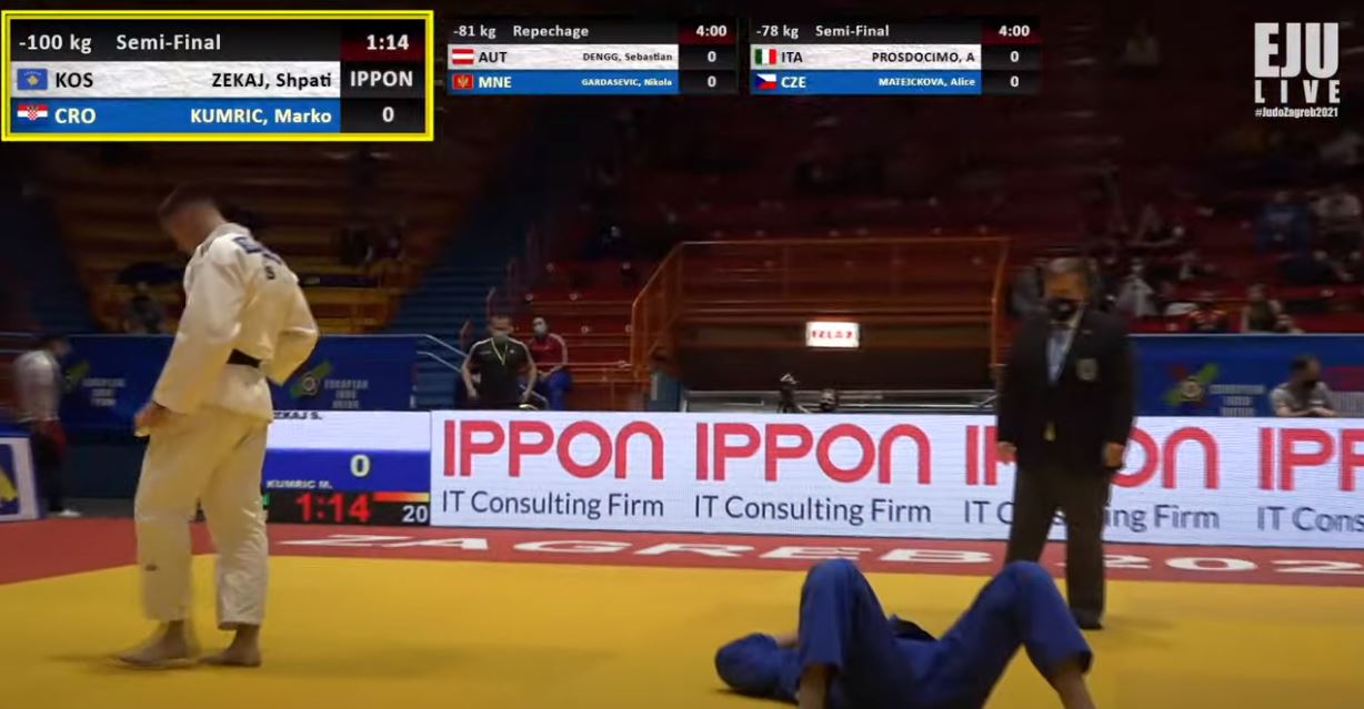 Shpati Zekaj siguron finalen e ‘European Open’, mposht me ippon rivalin kroat