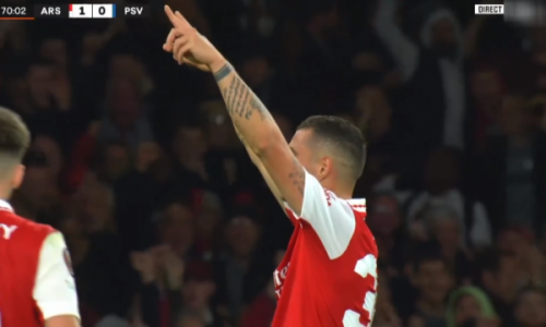 Granit Xhaka shënon një gol fantastik për Arsenalin