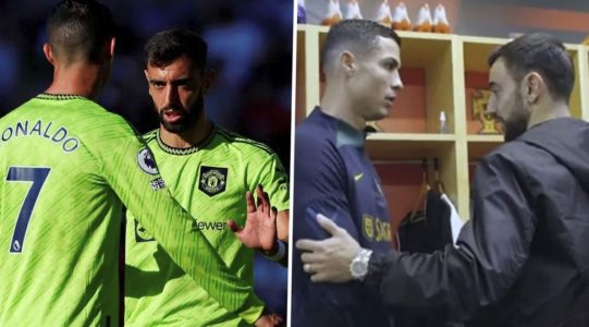 Bruno Fernandes tregon momentin e sikletshëm me Ronaldon në zhveshtore