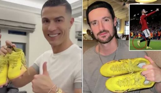 Ronaldo i ka dhënë djalit të Piers Morgan këpucët me të cilat ai ‘shënoi golat e tij të fundit në Man Uinited’