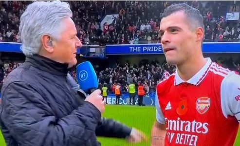 Granit Xhaka harron krejt se është në intervistë – Shan gjatë fjalimit