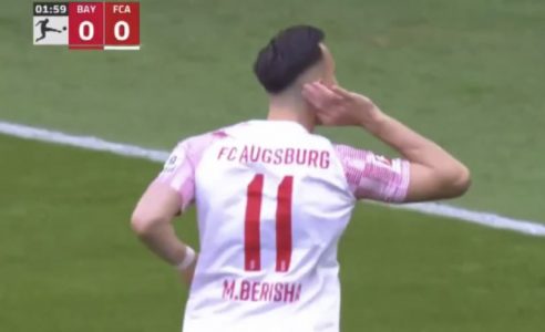 Mërgim Berisha i shënon super gol Bayernit