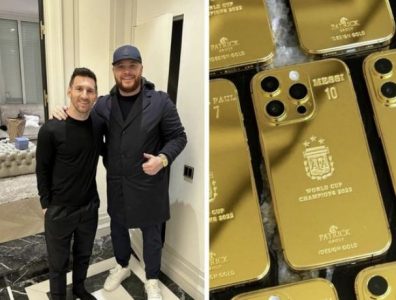 E fituan Kupën e Botës – Messi dhuratë shokëve te Argjentina nga një Iphone 14 të artë