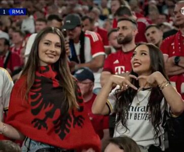 Shkëlqeu në tribunat e “Allianz Arena”, mësohet emri i bukuroshes shqiptare