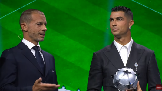 Ronaldo nderohet nga UEFA me një çmim për rekordin e golashënuesit më të mirë të Ligës së Kampionëve