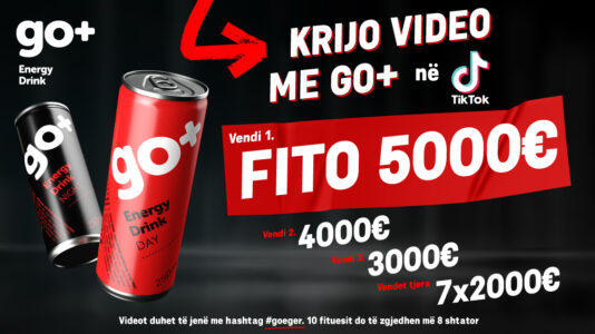 GO+ Energy Drink nis lojën më të madhe shpërblyese në Kosovë: TikTok-i po Vlon!