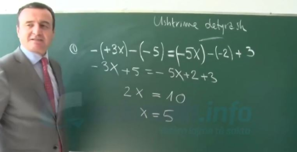 Kurti me bachelor të elektroteknikës, ia huq në matematikë- Gabon në zgjidhjen  e një ekuacioni të klasës së 7-të