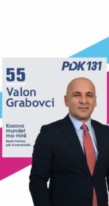 Valon Grabovci i cili kandidon me nr 55: Bashkohuni me ne në sallen “1 Tetori”, Prishtinë