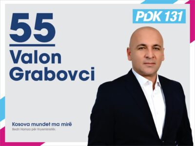 Valon Grabovci i PDK-së kërkon votën e qytetarëve për zgjedhjet e 9 shkurtit dhe liston pikat kryesore të programit qeverisës