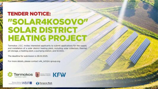 “Solar4Kosovo II – Ngrohja qendrore diellore”, Loti 1 Impianti i  ngrohjes qendrore